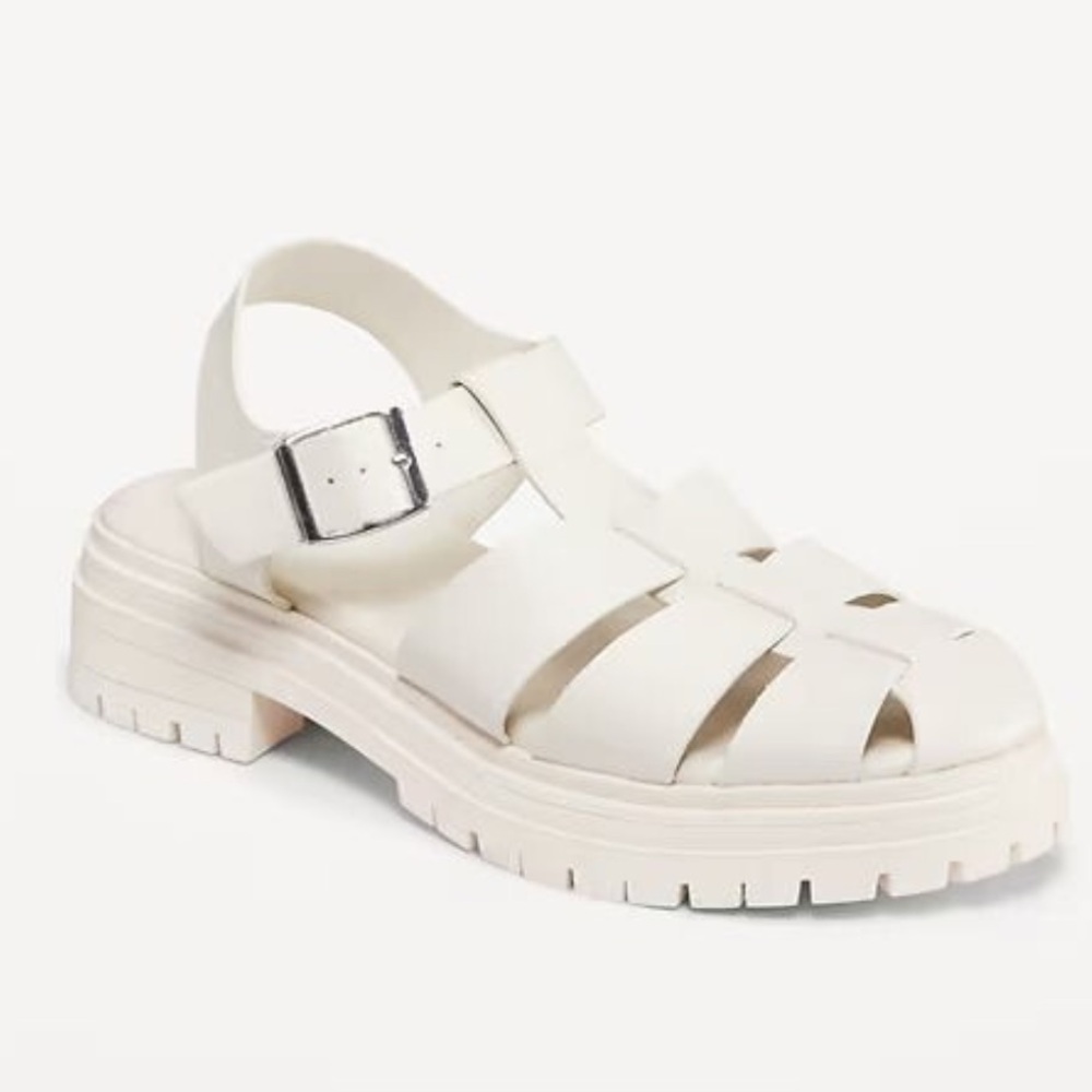 Old Navy Women's White Chunky Fisherman Sandals